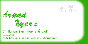 arpad nyers business card