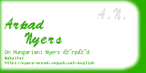 arpad nyers business card
